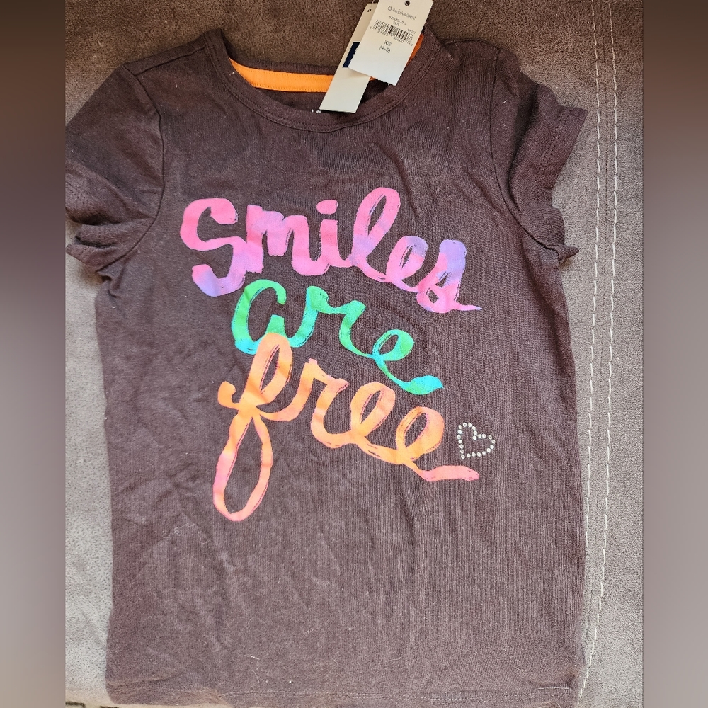 NWT New With Tags GAP Kids Girl's Brown Smiles Are Free Size XS (4-5)